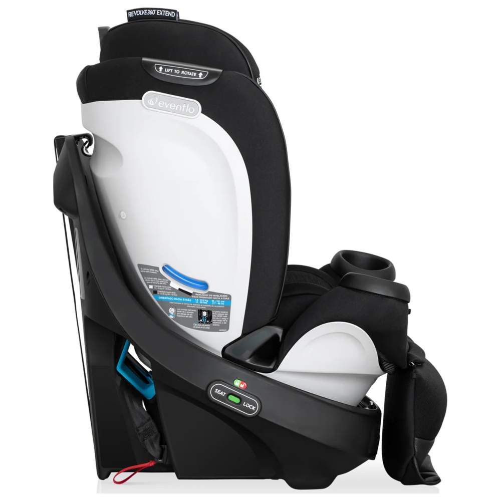 Evenflo - All-In-one Gold Revolve360 Extend Rotational Car Seat With Sensorsafe - Onyx Black