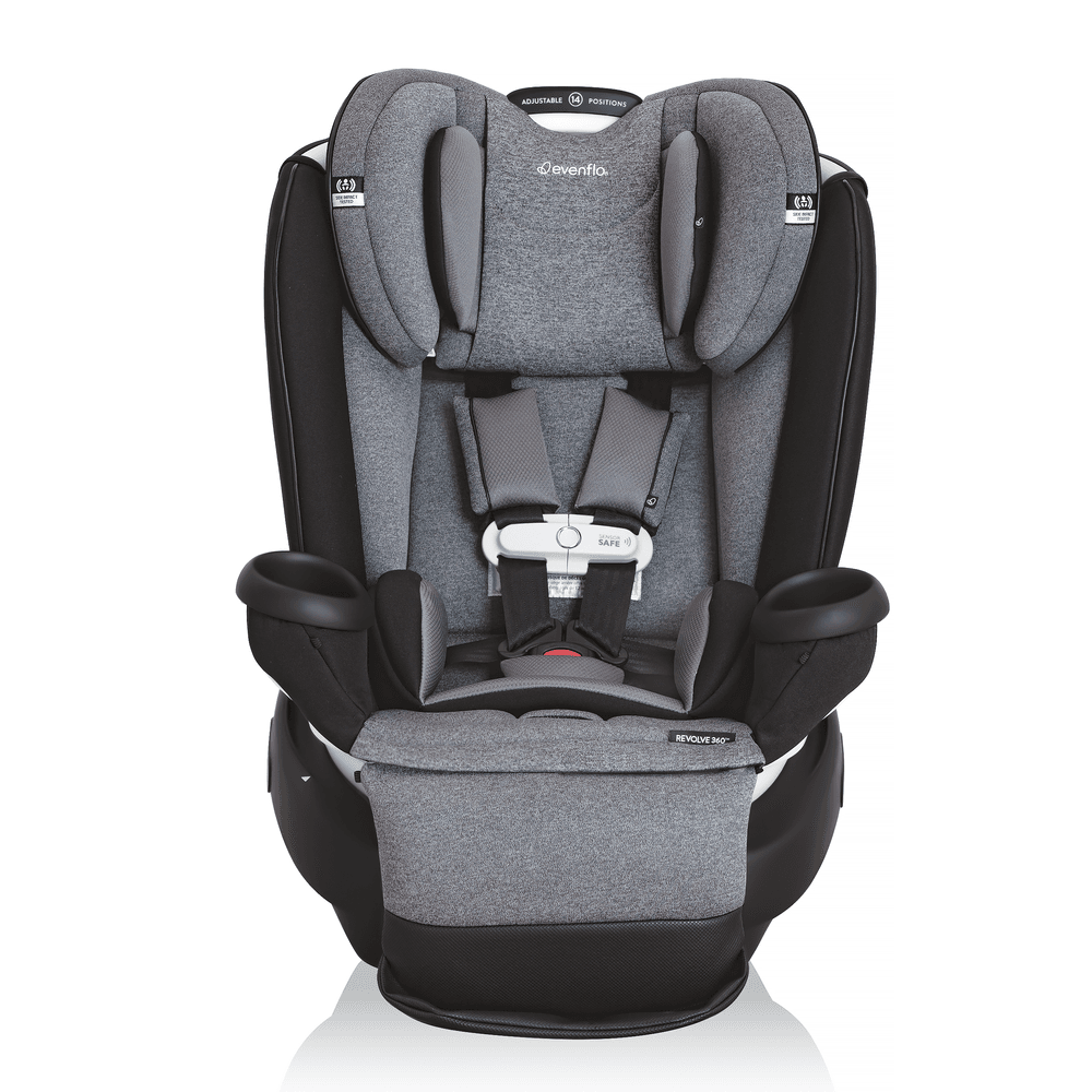 Evenflo - Gold Revolve360 Extend All In One Rotational Car Seat With Sensorsafe - Moonstone Gray