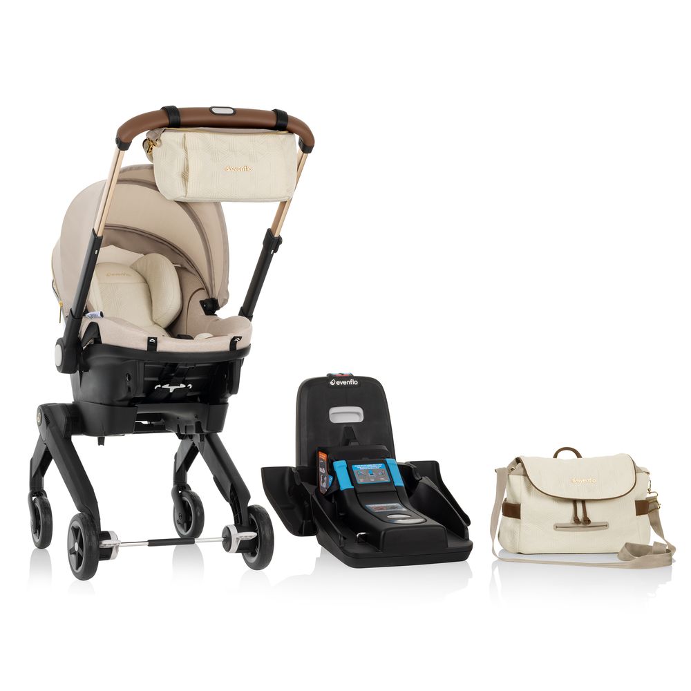 Evenflo - Shyft Dualride Infant Car Seat Stroller Combo - Champagne Beige