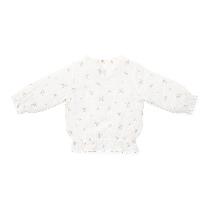 Little Dutch - Long Sleeve Muslin Blouse - White Meadows