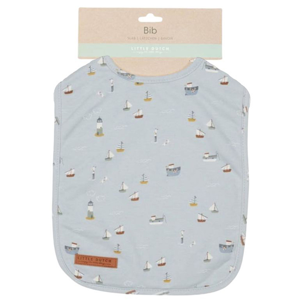 Little Dutch - Cotton Baby Bib - Sailors Bay Blue