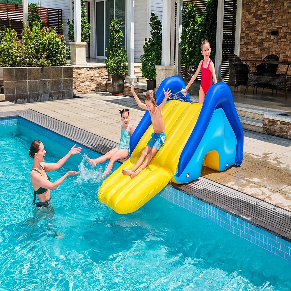 Bestway - Giant Inflatable Pool Water Slide - Blue/Yellow