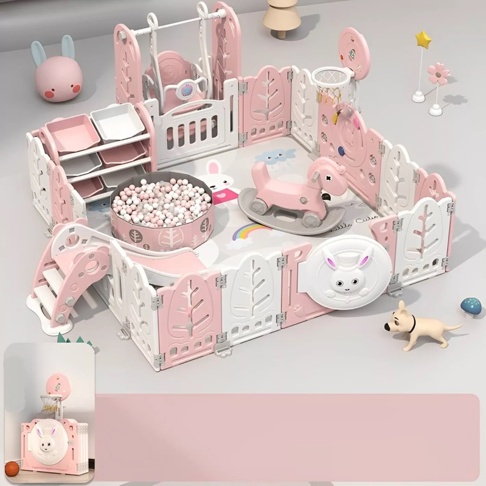 Factual Toys - All In One Luxury Kids Playpen With Multiple Activities - Color May Vary