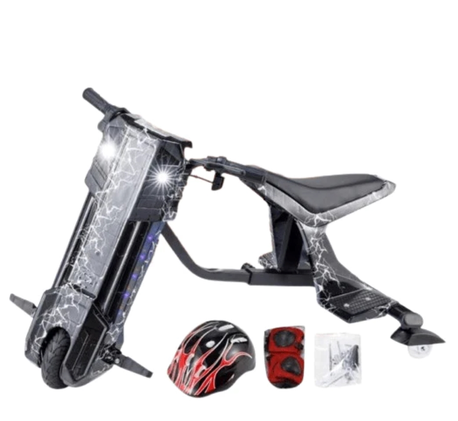 Factual Toys - 3 Wheels Electric Drift Scooter With Safety Gears - Multicolor - 36 V