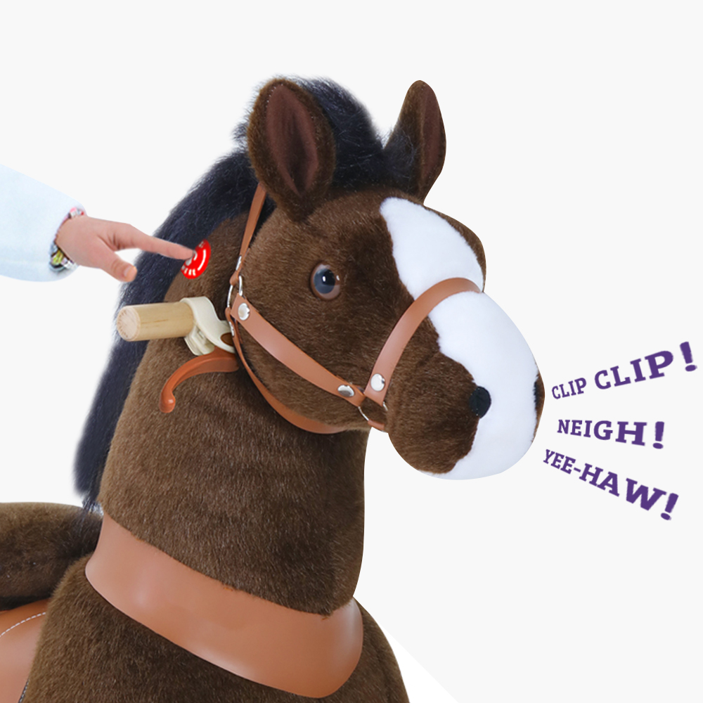 Pony Cycle - Kids Manual Ride-On Horse - Choco Brown - Small