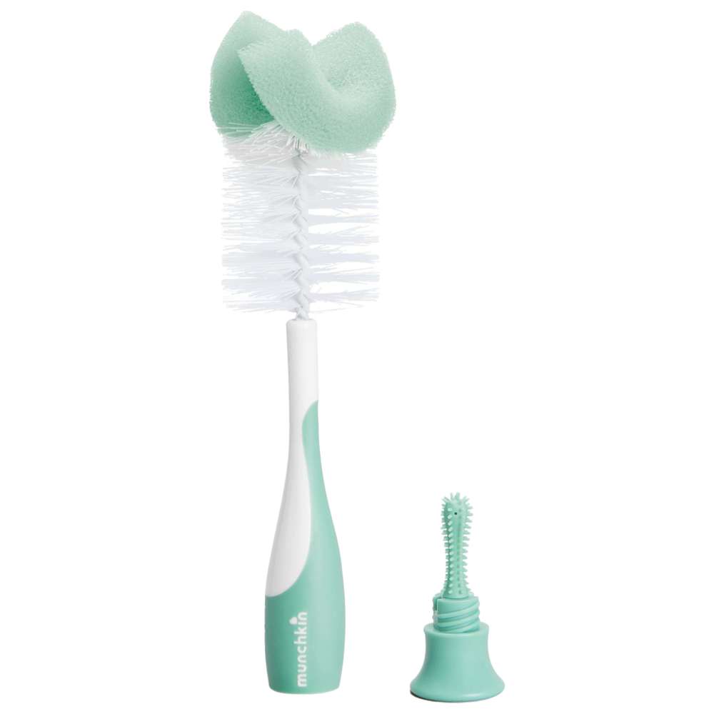 Munchkin - Sponge 2-In-1 Bottle Brush - Pack of 2 - Blue