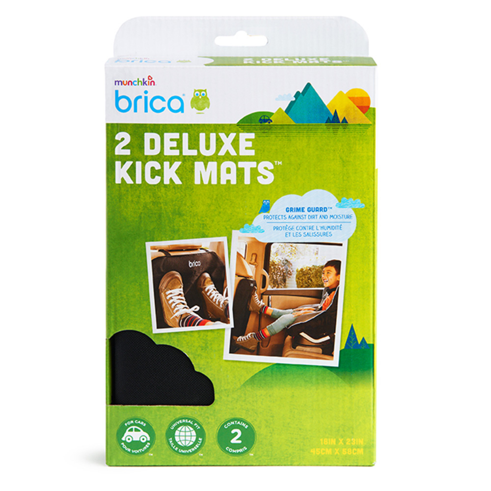 مانشكين - سجادات ظهر الكرسي بريكا ديلوكس - أسود - قطعتان