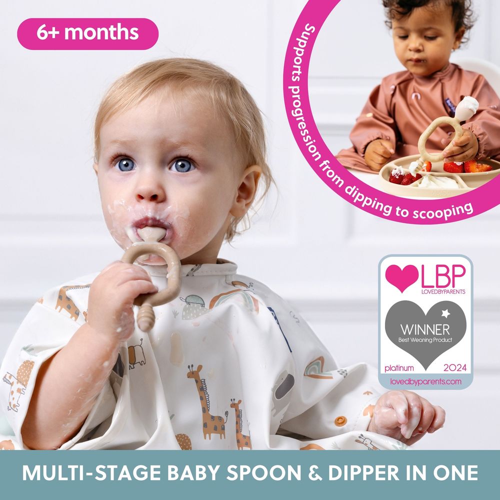 Bibado - Dippit Multi-Stage Weaning Spoon Set - Fawn - 2 Pcs