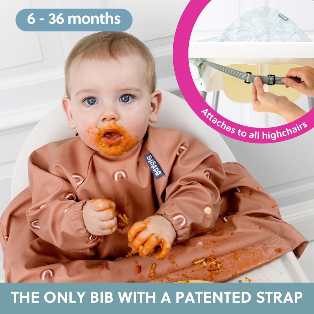 Bibado - Coverall Long Sleeves Baby Weaning Bib - Chasing Rainbows