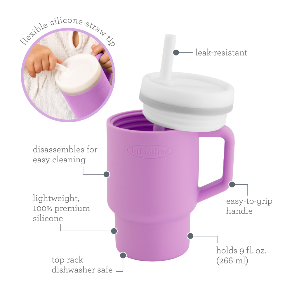 Infantino - My 1st Tumbler With Leak-Resistant Straw - Lilac