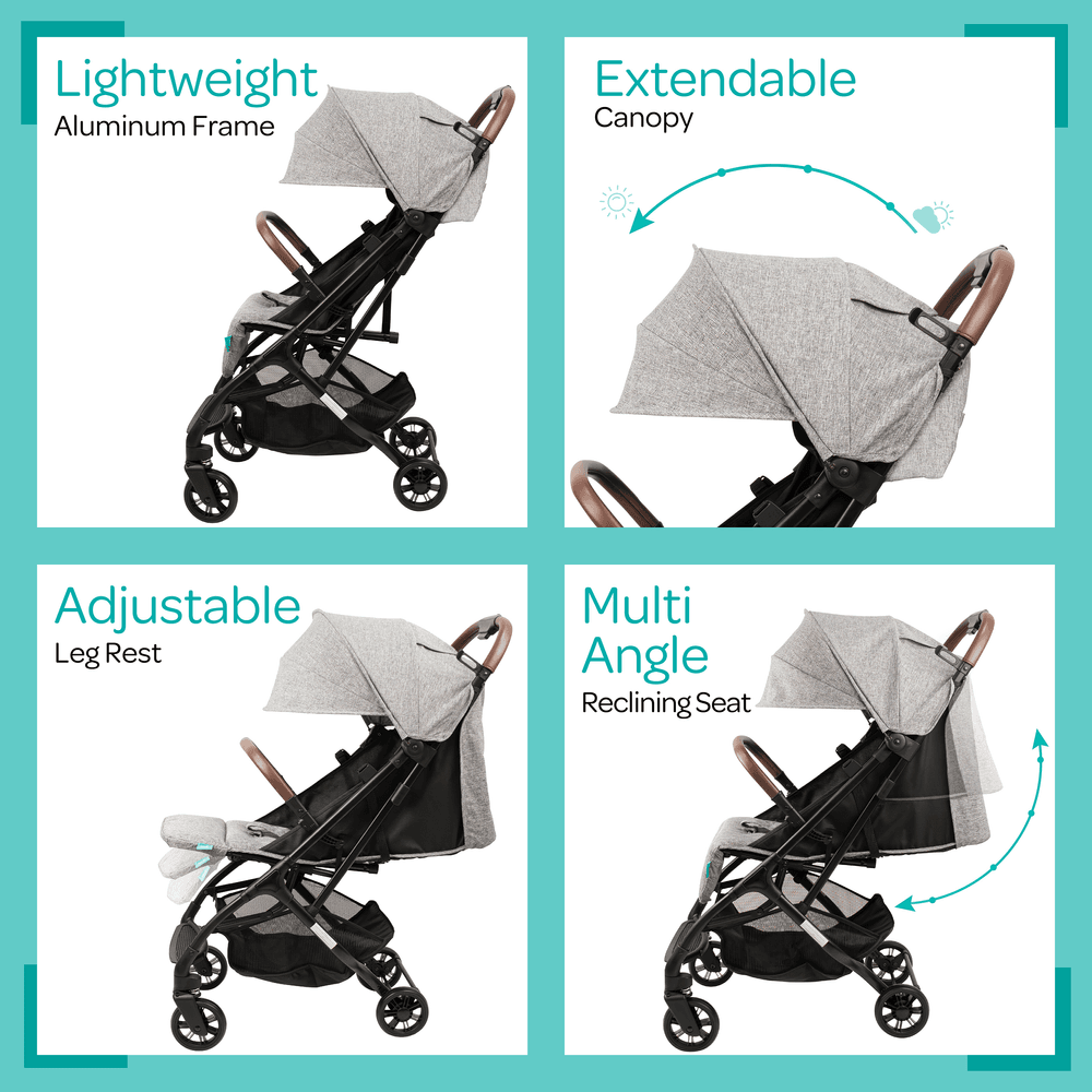 MOON - Ritzi-Lite Baby Cabin Stroller - Grey