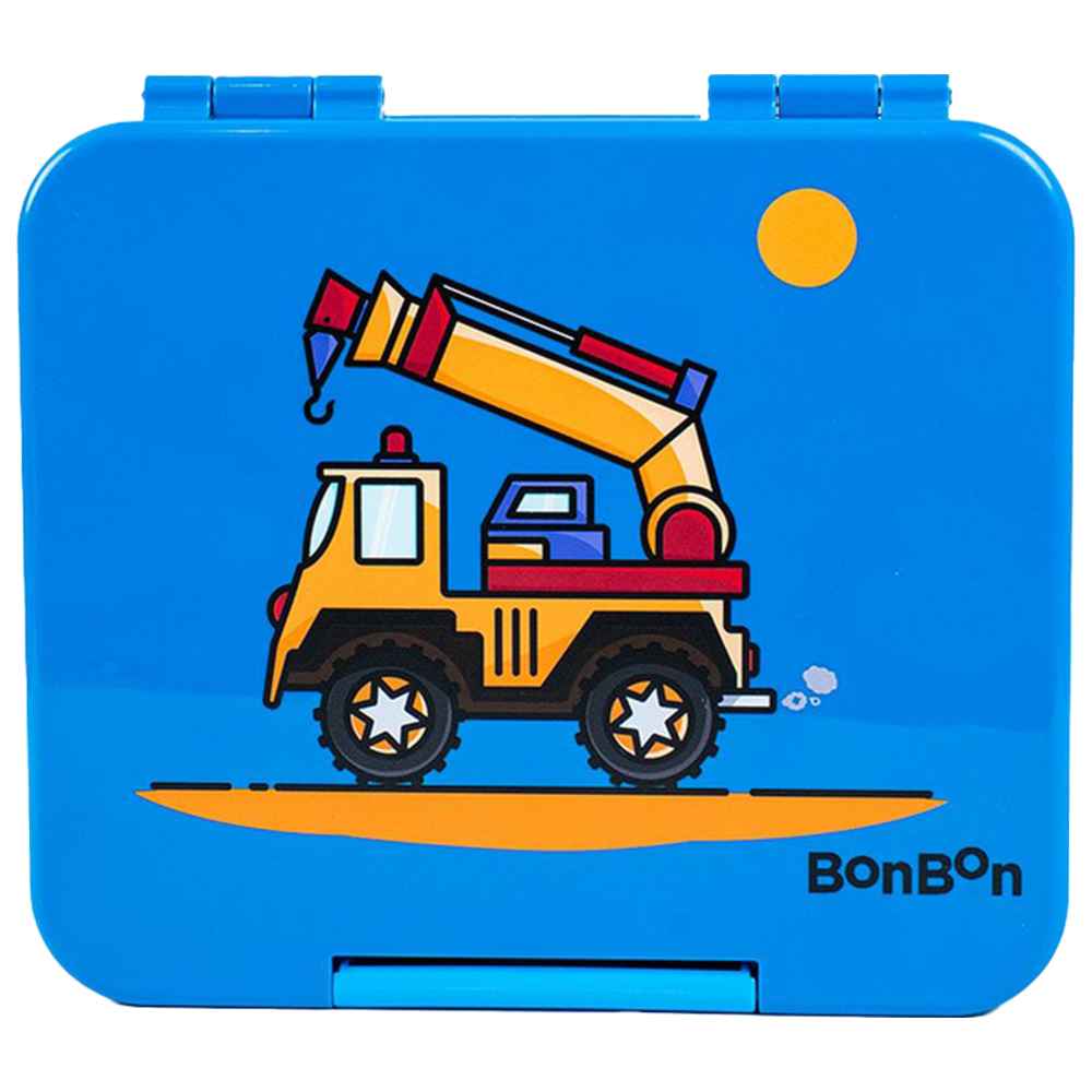 بون بون - صندوق غداء إيليت ميني مانع للتسرب 4 أقسام - شاحنة رافعة