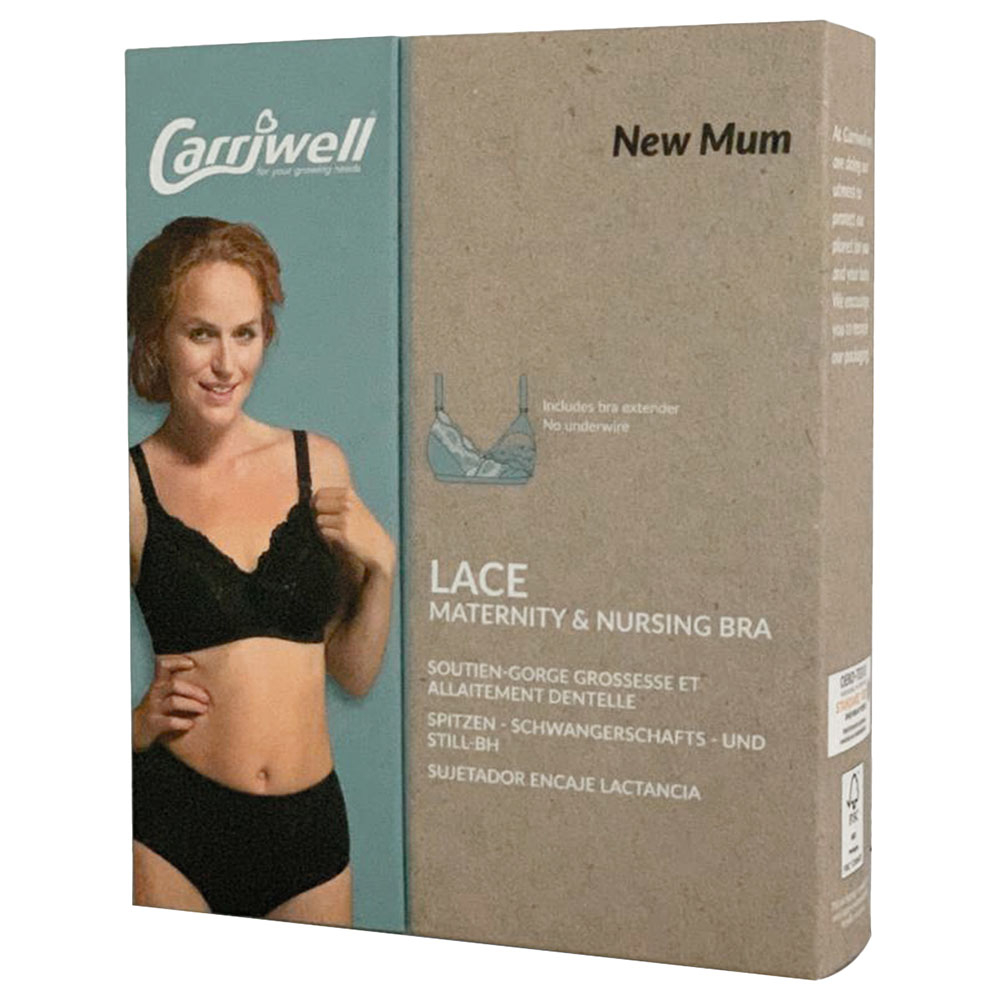 Carriwell - Lace Maternity & Nursing Bra - Black
