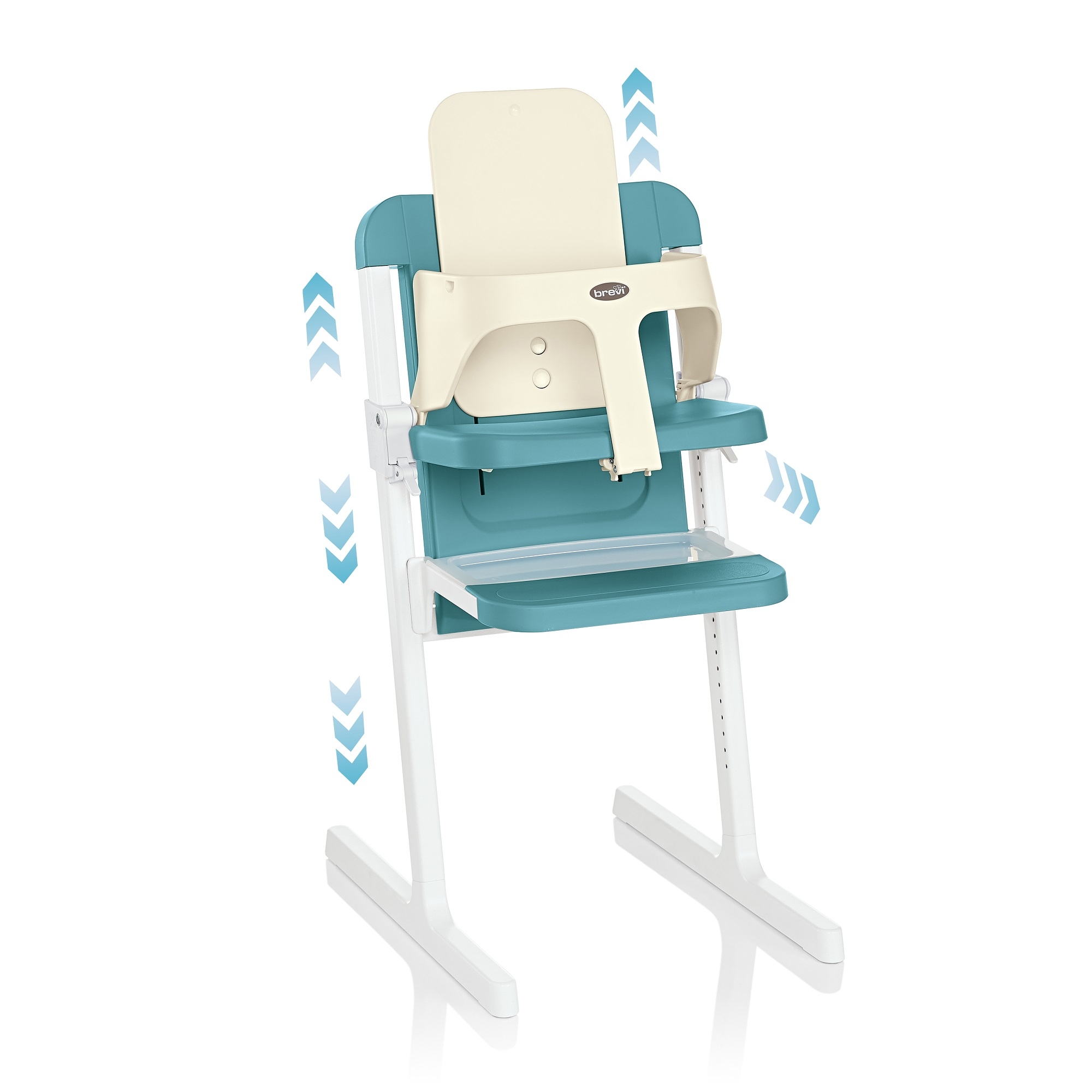Brevi - Slex Evo - 3in1 High Chair - Dove Grey