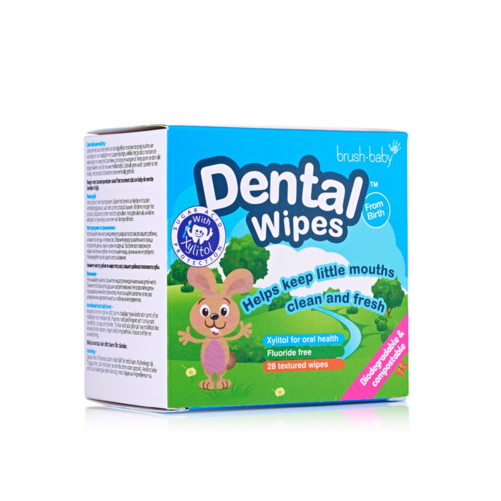 براش بيبي - مناديل تنظيف الأسنان - 28 منديل