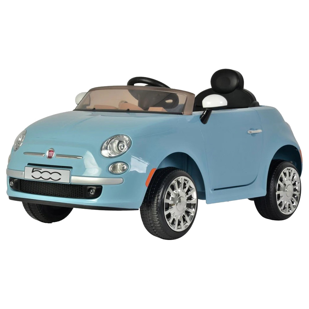 Fiat - 500 Kids Rideon Car - Blue - 12V