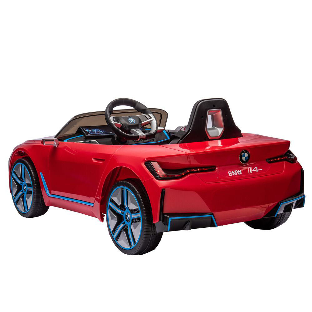 BMW - I4 Licensed Electric Ride-On Car- 12V - Red