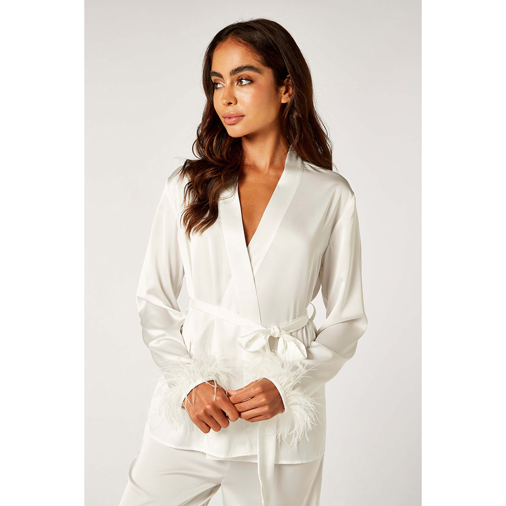 بلومنج - بيجاما عروس - قطعتين - أوف وايت