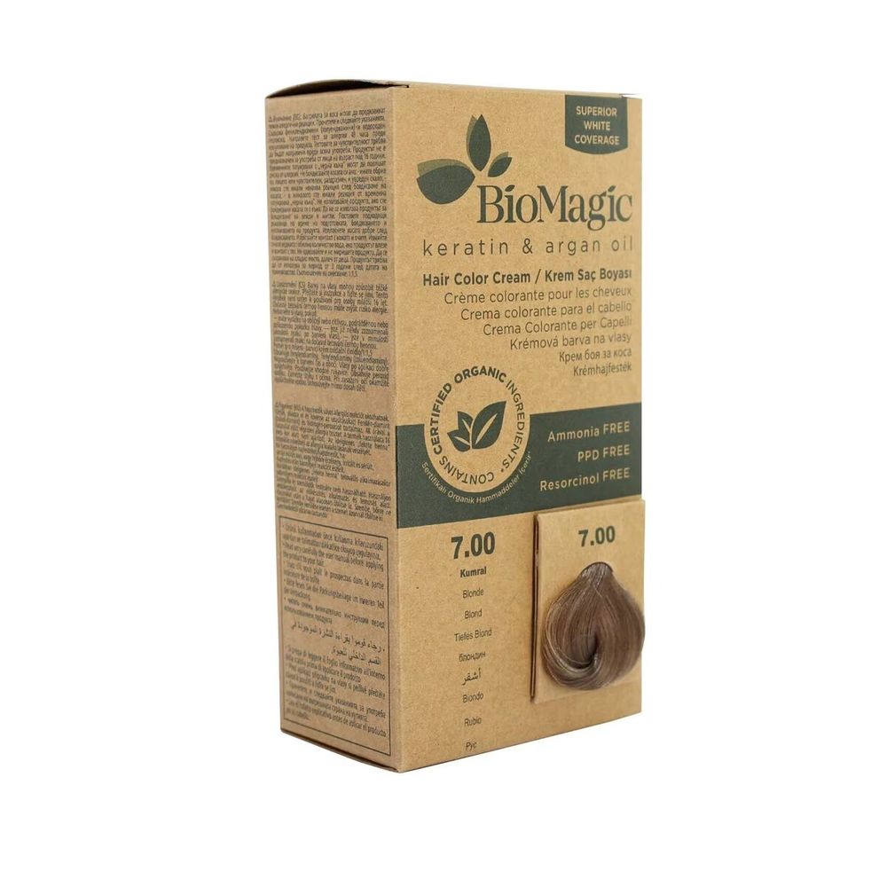 Biomagic - Hair Color Cream - With Keratin & Argan Oil - C K 7/00 Blonde - 60ml