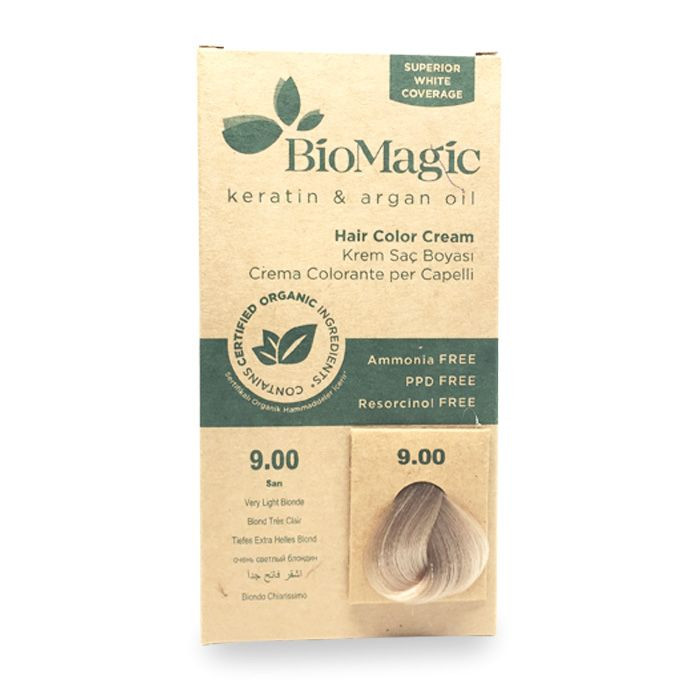 Biomagic - Hair Color Cream Infused With Keratin And Argan Oil - CK 9/00 Very Light Blonde 60ml