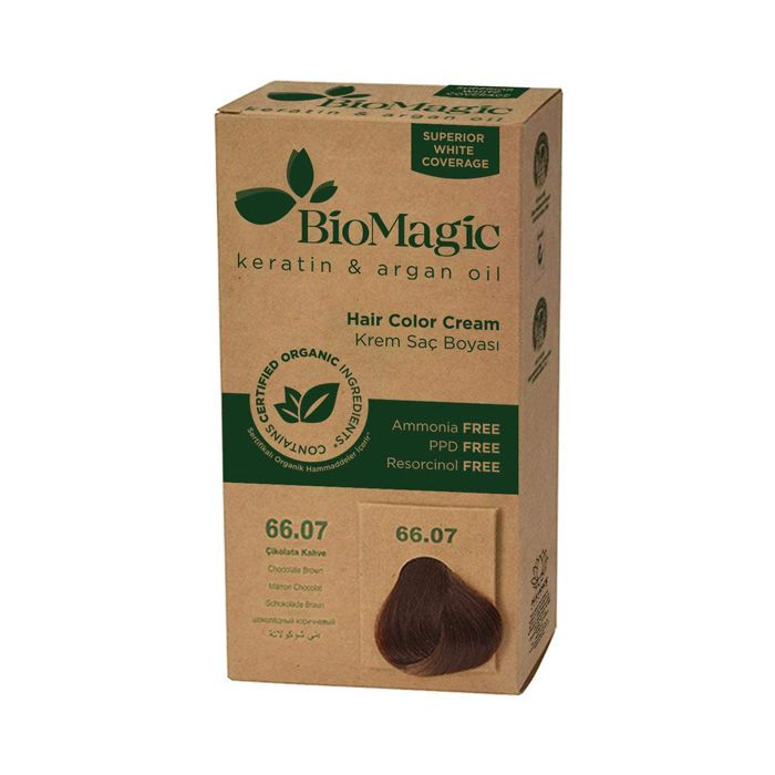 Biomagic - Hair Color Cream Infused With Keratin And Argan Oil - CK 66/07 Chocolate Brown 60ml