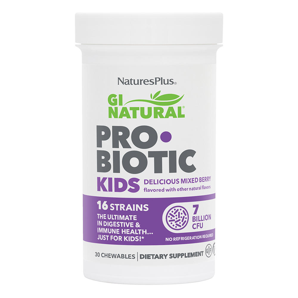 Natures Plus - Gi Natural Probiotic For Kids - 30 Tablets