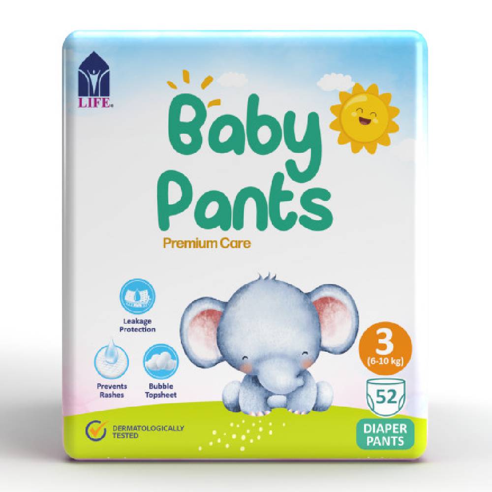 لايف - حفاضات أطفال كلوت حجم 3 - متوسط 6-10 كجم - 52 قطعة