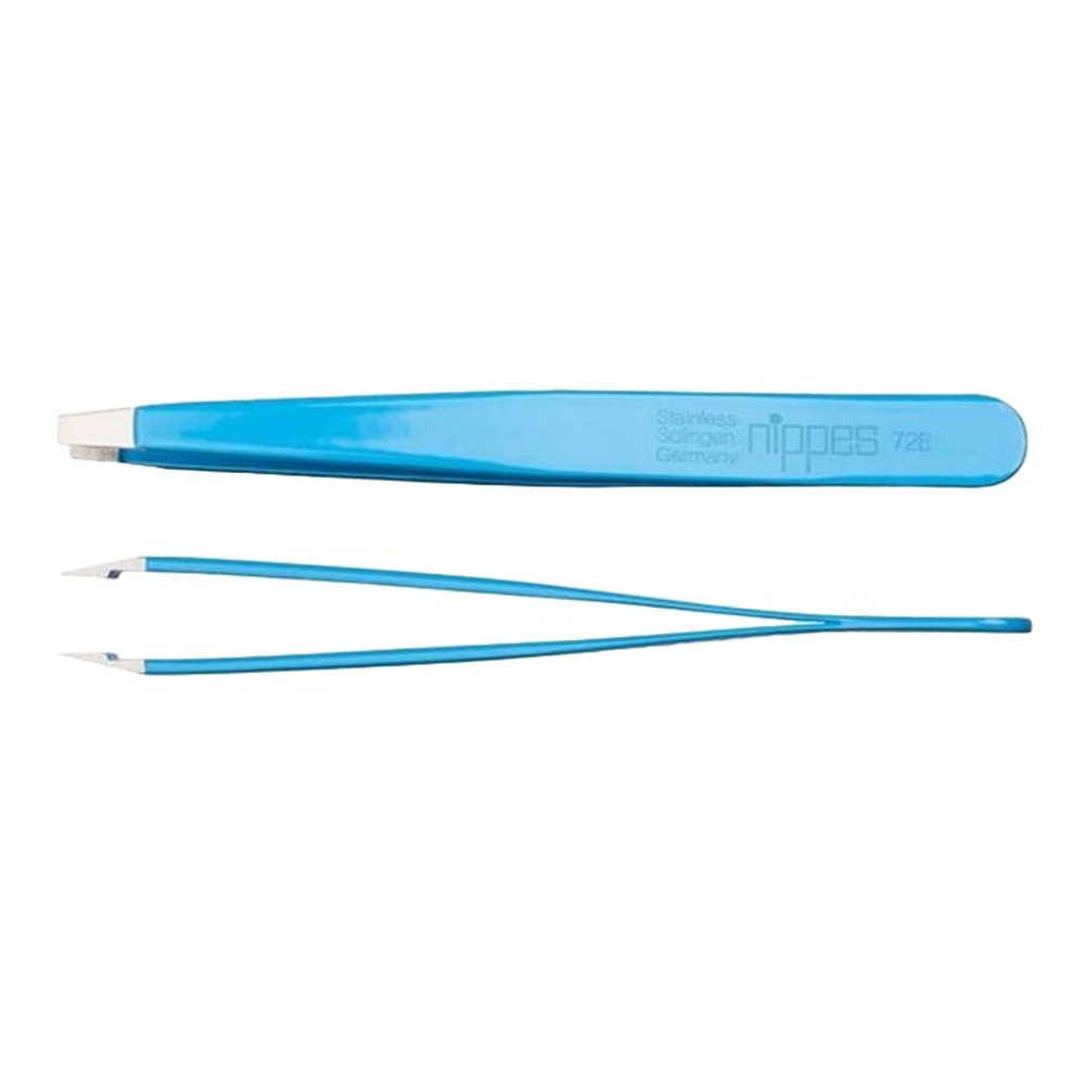 Nippes - Solingen Cosmetic Tweezer Colored Straight - Blue