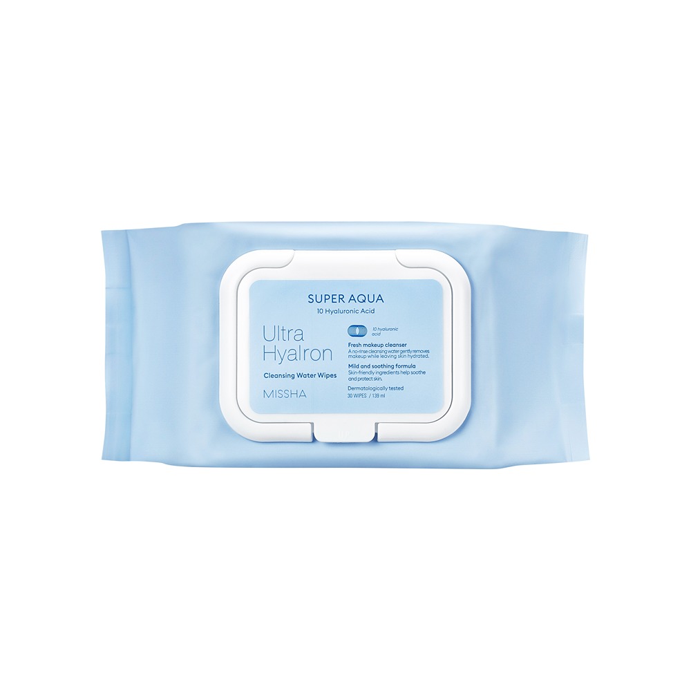 Missha - Super Aqua Ultra Hyalron Cleansing Water Wipes - 30 Pcs