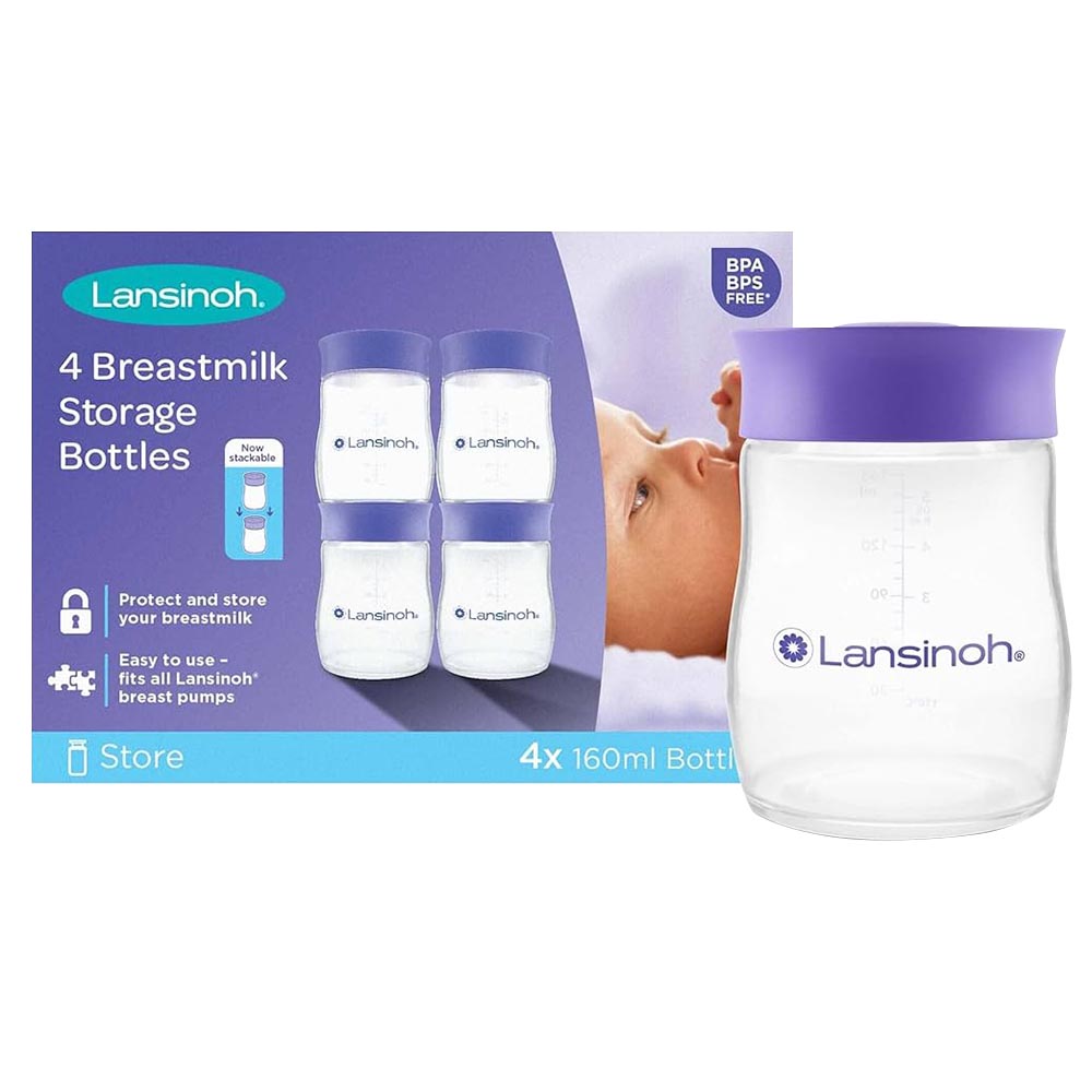 لانسينوه - عبوات تخزين حليب الثدي - 160 مل - عدد 4