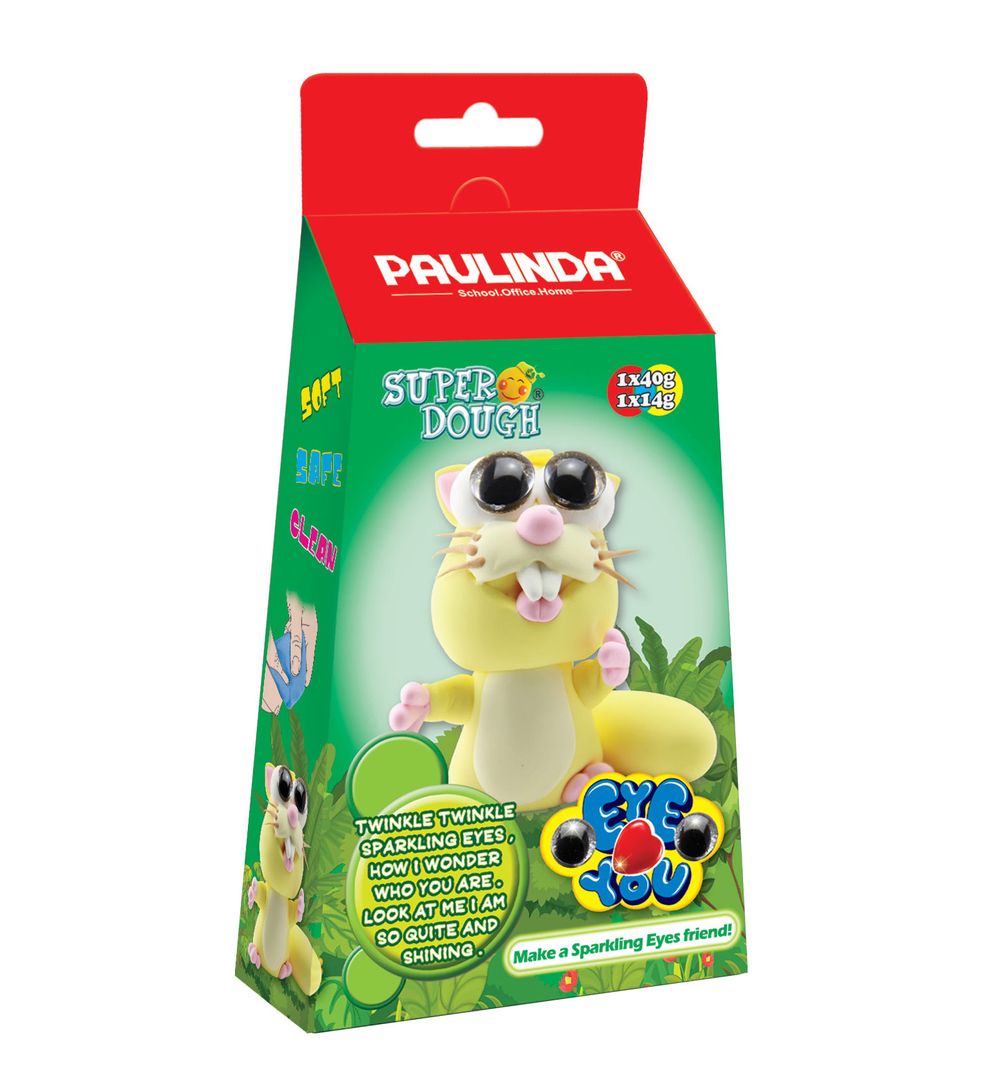 Paulinda - Sparkling Eye Super Dough Kit - Yellow