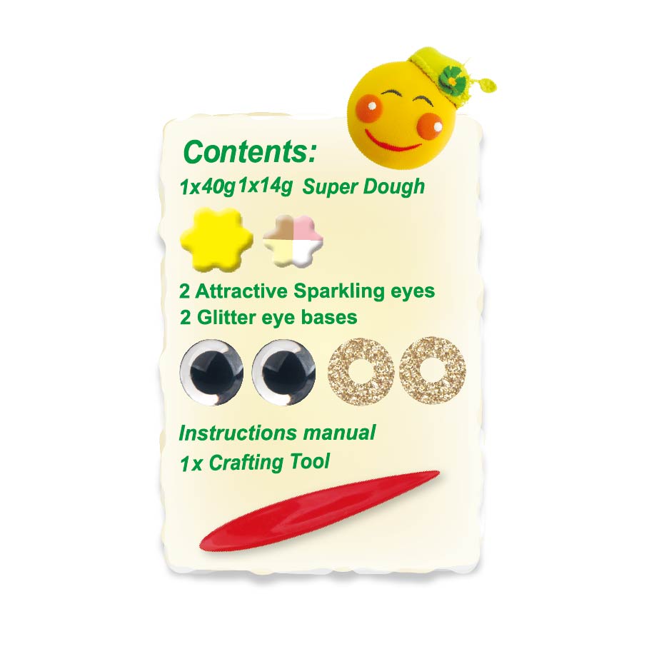 Paulinda - Sparkling Eye Super Dough Kit - Yellow