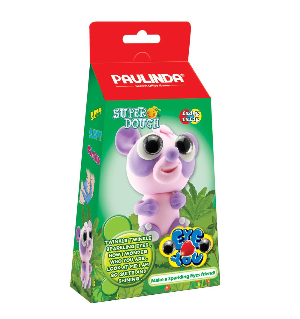 Paulinda - Sparkling Eye Super Dough Kit - Purple