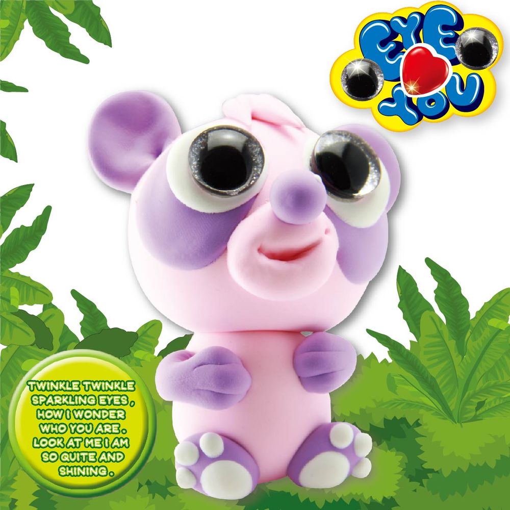 Paulinda - Sparkling Eye Super Dough Kit - Purple