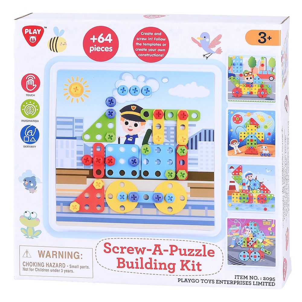 PlayGo - Screw A Puzzle Building Kit - 64 Pcs