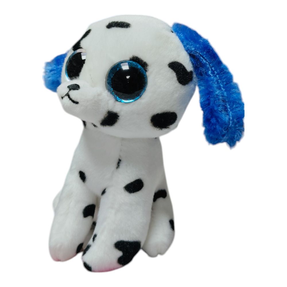 CUDDLY LOVABLES - Dog Plush Toy - White/Blue - 15cm