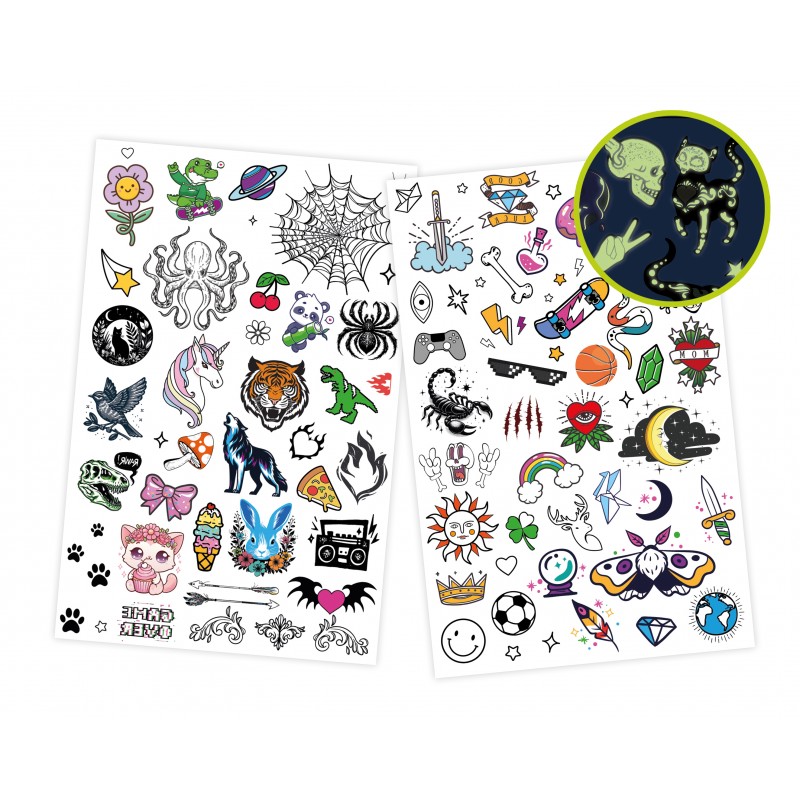 Buki France - Glow In The Dark Tattoos - 75 Pcs