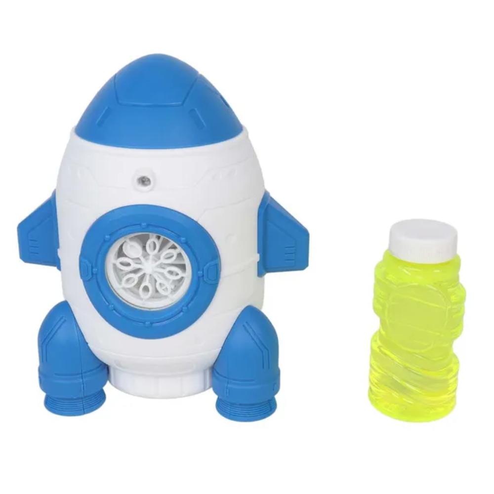 Sam Toys - Rocket Bubble Machine - With 118ml Bubble Solution 1pc - Color May Vary