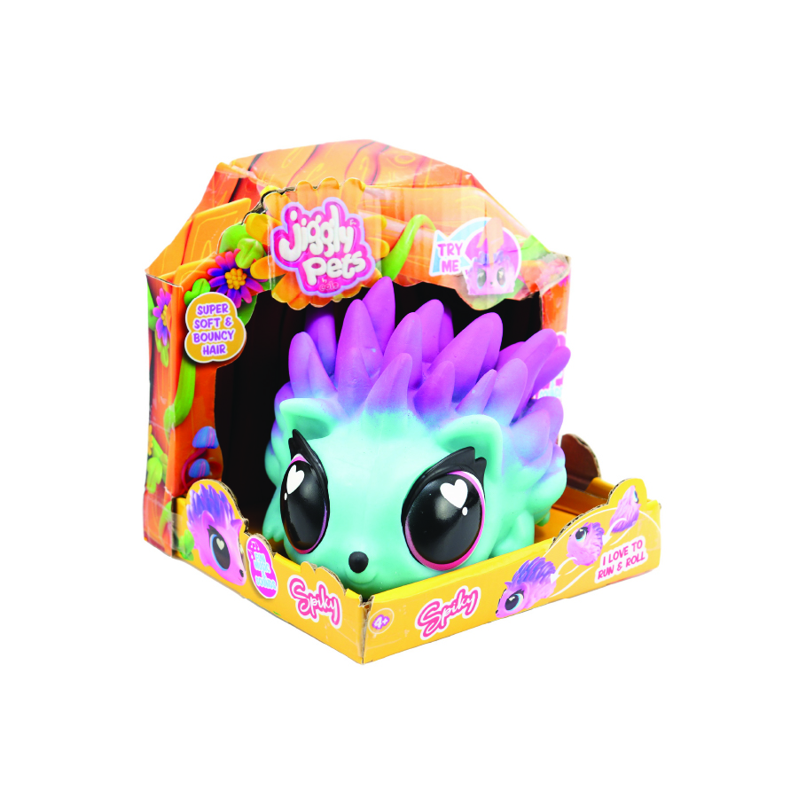 Eolo - Jiggly Spiky Hedgehog Pet With Sound - Blue