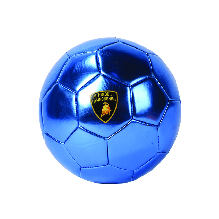 Lamborghini - Metallic PVC Soccer Ball - Blue - Size 5
