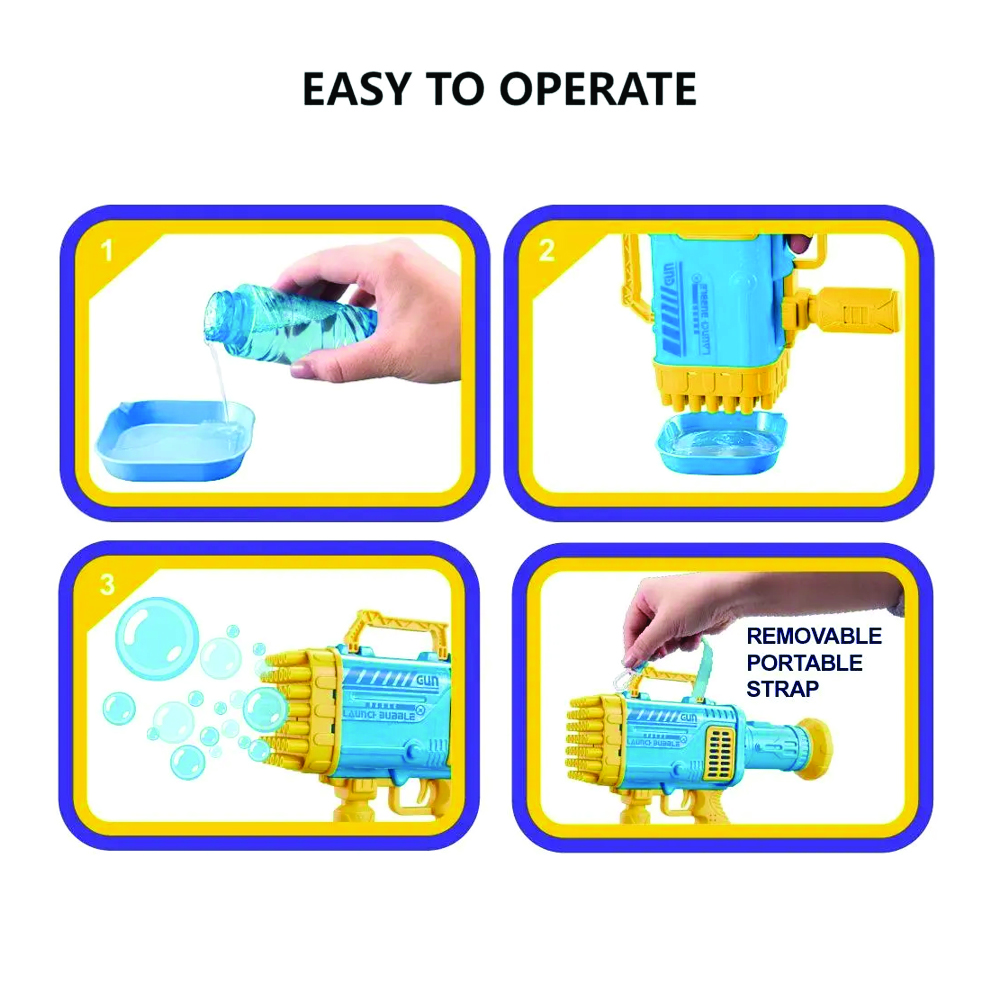 Sam Toys - Soap Bubble Gun Bazooka 45 Hole Machine