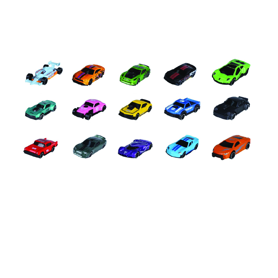 SAM Toys - 1/64 Die Cast Car Playset - 16 Pcs