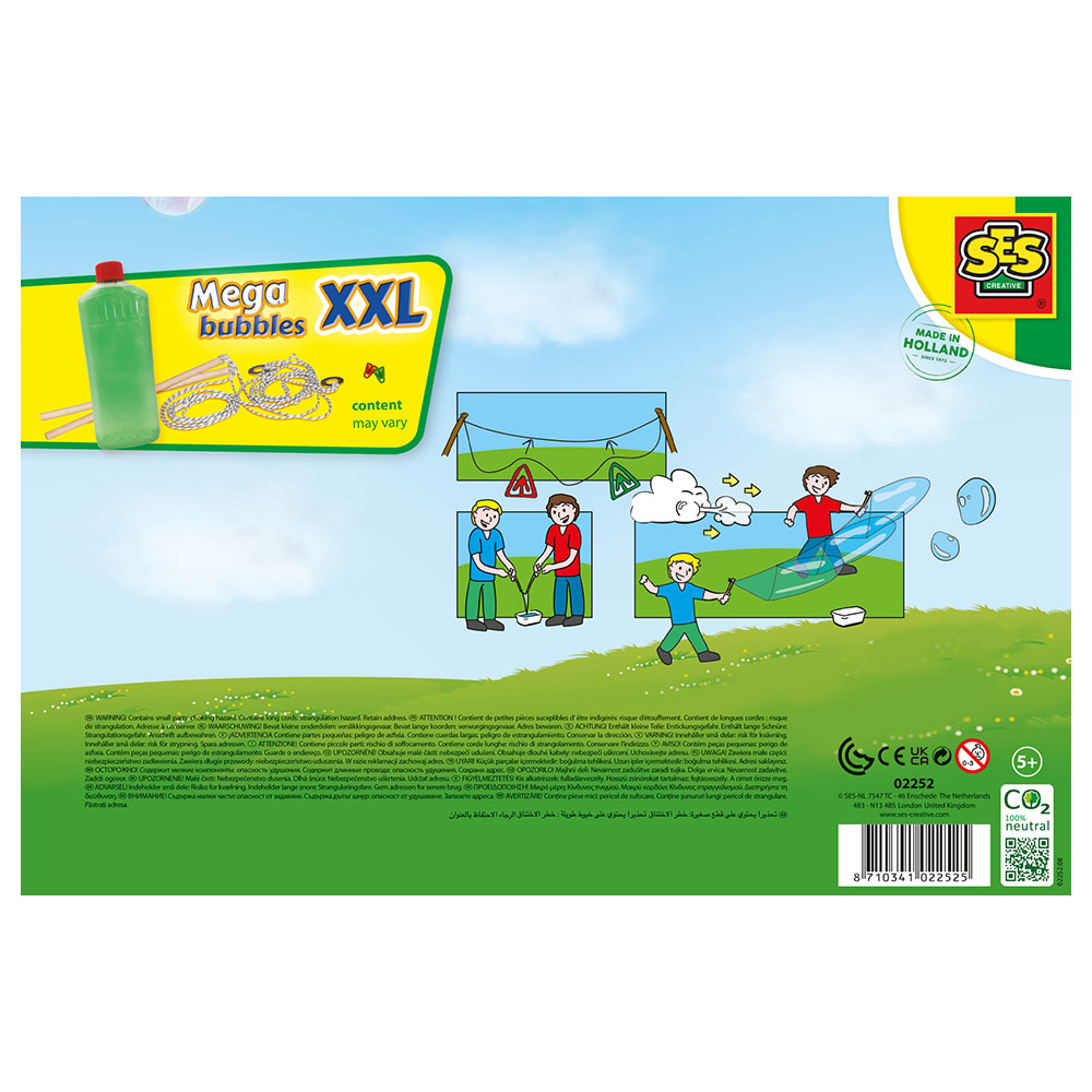 أس إي أس كريتف - مجموعة الفقاعات ميغا بابل مع محلول - 750 مل - XXL