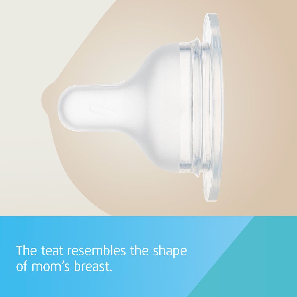 فوفا - رضاعة بعنق ضيق قياسي مع مقابض - متعدد الألوان - 250 مل