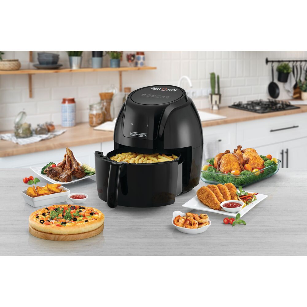 BLACK+DECKER - Digital Air Fryer - 5.6L - Black