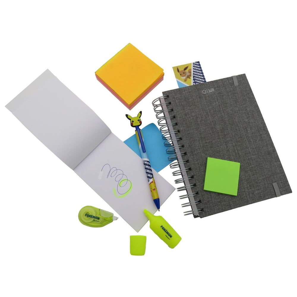 Pokemon - Stationery Set With Notebook - 5 Pcs