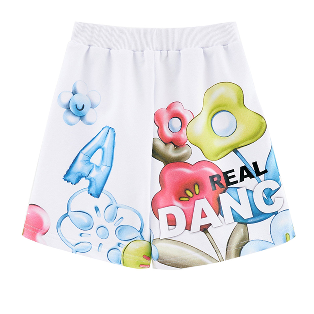 Bell Bimbo - Girls Designer Print Shorts - White