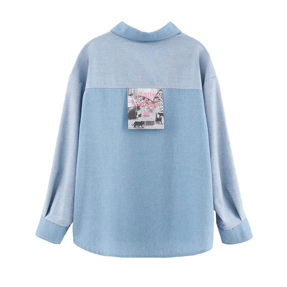 Bell Bimbo - Girls Collared Blouse - Blue