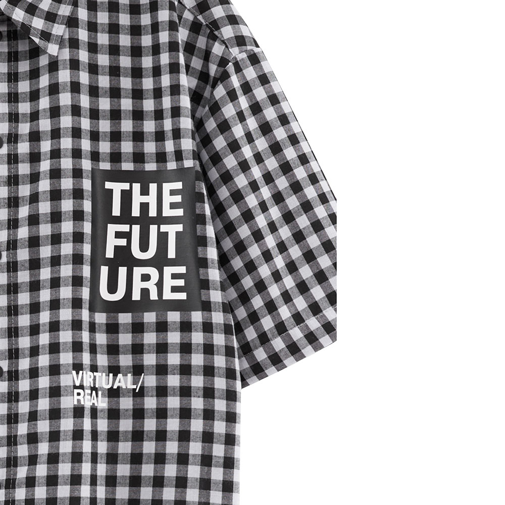 Bell Bimbo - Boys Checks Print Shirt - Black/White