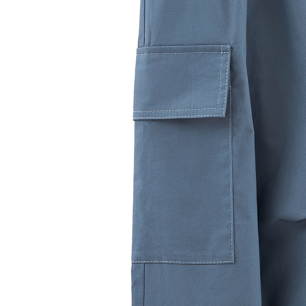 بيل بيمبو - بنطال كارغو عريض للبنات - أزرق